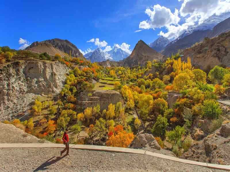 Beautiful Views of Hunza Valley In Autumn Season